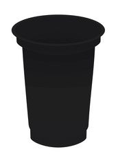 Plastic reusable cup. vector illustration