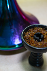 Obraz na płótnie Canvas Bowl for hookah with tobacco 