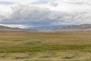 Typical landscapes of Mongolia. mountain slopes and valleys. Altai, Mongolia