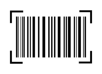 Barcode vector icon. Black symbol shopping concept. Vector illustration EPS 10.