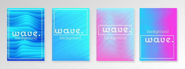 Set of wave backgrounds for brochure business startup