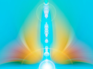 Abstract futuristic color background. Energy light flower concept.