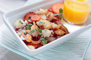 Salade de carotte aux poissons