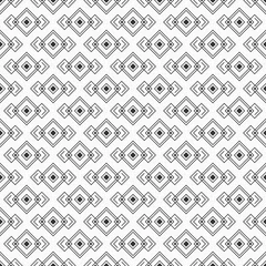 Behang Ruiten Abstracte ruiten naadloze patroon. Herhalende geometrische tegels, ornament. Moderne stijlvolle textuur. Interieurontwerp, digitaal papier, web, textielprint, pakket. Vector zwart-wit achtergrond.