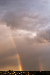 arc en ciel et nuage