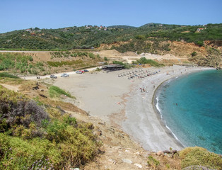 Beach scenery in Skiathos