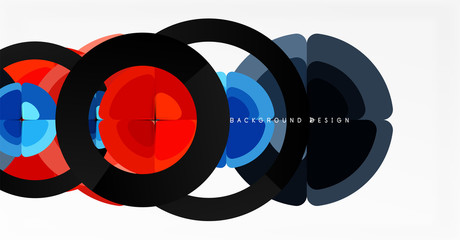 Abstract background, trendy color circles geometrical composition. Vector Illustration For Wallpaper, Banner, Background, Card, Book Illustration, landing page