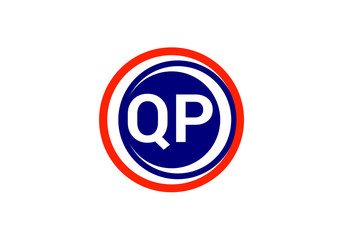Fototapeta premium Initial Monogram Letter Q P Logo Design Vector Template. QP Letter Logo Design