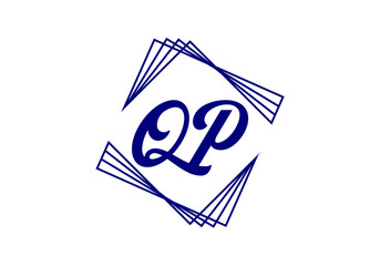Initial Monogram Letter Q P Logo Design Vector Template. QP Letter Logo Design