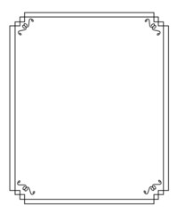 Black border frame. vector illustration