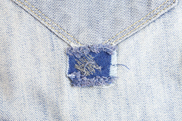 Jeans torn background, Denim texture.