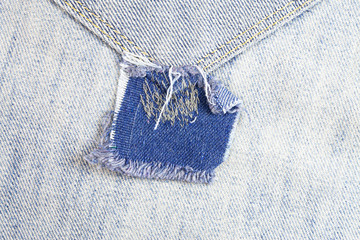Jeans torn background, Denim texture.