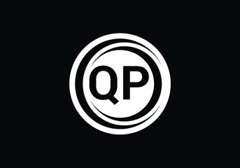 Initial Monogram Letter Q P Logo Design Vector Template. QP Letter Logo Design