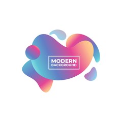 modern background vector abstract liquid shape graphic elements. Colorful gradient fluid design. Template for presentation, logo, banner.