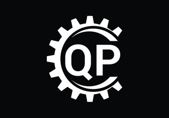 Initial Monogram Letter Q P Logo Design Vector Template. QP Letter Logo Design