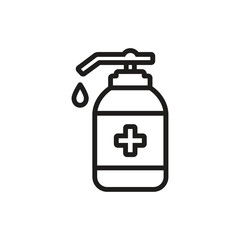 bottle hand sanitizer icon vector design illustration