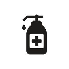 bottle hand sanitizer icon vector design illustration