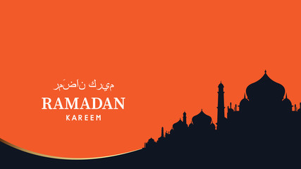 ramadan kareem banner design. islamic background. vector illustration