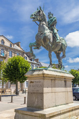 Dinan, France. Equestrian statue of Bertrand du Guesclin