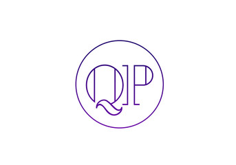 Initial Monogram Letter Q P Logo Design Vector Template. QP Letter Logo Design