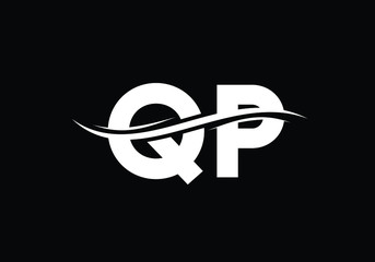 Initial Monogram Letter Q P Logo Design Vector Template. QP Letter Logo Design