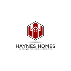 Modern Real estate home building logo design with Letter HT