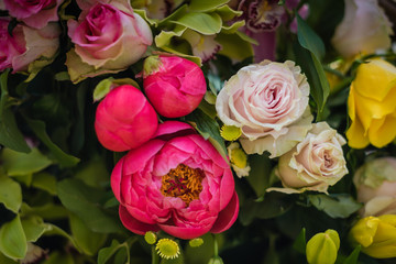 bouquet of pink roses