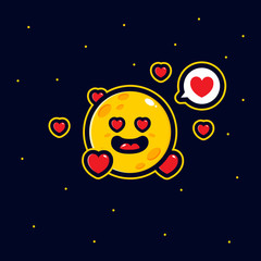 cute moon vector design