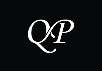 Initial Monogram Letter Q P Logo Design Vector Template. QP Letter Logo Design