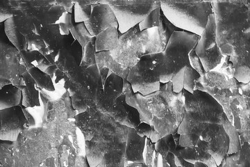 Texture of wall with peeling cracked paint - image.