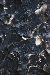 Texture of wall with peeling cracked paint - image.