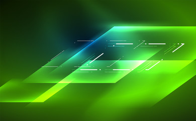Dynamic neon shiny abstract background. Trendy abstract layout template for business or technology presentation, internet poster or web brochure cover, wallpaper