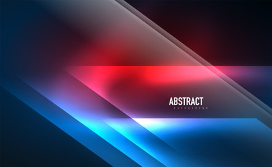 Fototapeta premium Dynamic neon shiny abstract background. Trendy abstract layout template for business or technology presentation, internet poster or web brochure cover, wallpaper