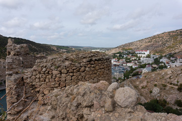 Fototapeta na wymiar Genoese fortress of Cembalo in Balaklava