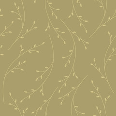 Seamless vector pattern. Graceful twig