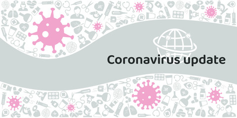 Coronavirus and medical icon design for web template, brochure, book cover, report