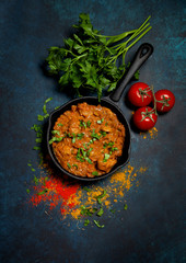 Chicken tikka masala in a pan