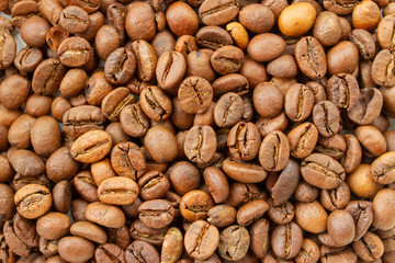 Background of roasted coffee beans