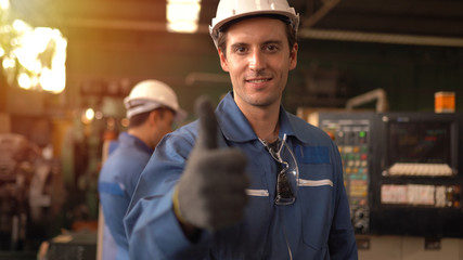 Portrait of engineer man posing