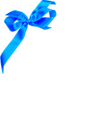 gift bow blue ribbon