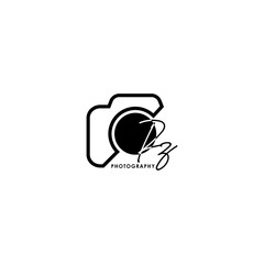 Initial Letter PZ with camera. Logo photography simple luxury vector.