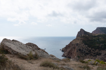 Fototapeta na wymiar rocks and sea of Crimea
