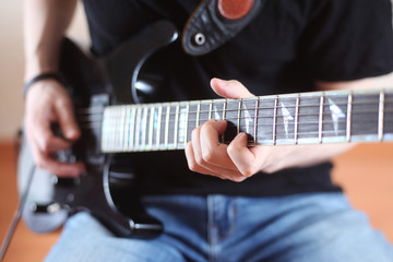 Electric guitar player