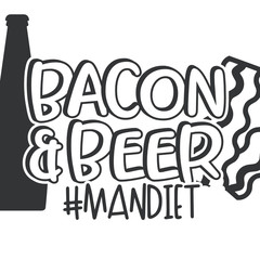 Bacon & Beer #ManDiet (No.2) - SVG