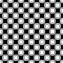 Squares in circles seamless pattern design