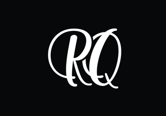 Initial Monogram Letter R Q Logo Design Vector Template. Graphic Alphabet Symbol for Corporate Business Identity