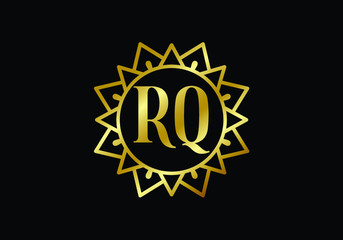 Initial Monogram Letter R Q Logo Design Vector Template. Graphic Alphabet Symbol for Corporate Business Identity