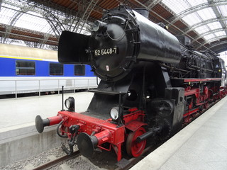 historische Dampflok der Baureihe BR 52
