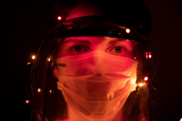 a woman in coronavirus quarantine
