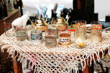 Flea market in Moscow, Russia